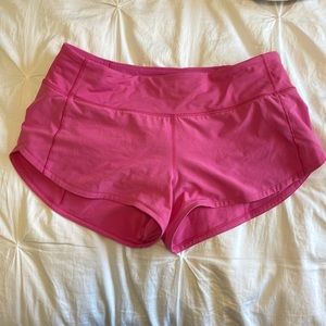 Sonic pink speed up shorts lululemon